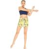 imageWomens Athletic Sportswear Solid Bra Top and Patterned Skorts with Tights SetGarden Poppy Yellow
