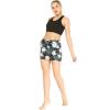 imageWomens Athletic Sportswear Solid Bra Top and Patterned Skorts with Tights SetWispy Cereus Black