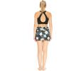 imageWomens Athletic Sportswear Solid Bra Top and Patterned Skorts with Tights SetWispy Cereus Black