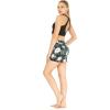 imageWomens Athletic Sportswear Solid Bra Top and Patterned Skorts with Tights SetWispy Cereus Black