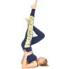 imageWomens Athletic Sportswear Solid Bra Top and Side Floral Legging SetGarden Poppy Yellow