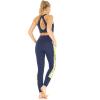 imageWomens Athletic Sportswear Solid Bra Top and Side Floral Legging SetGarden Poppy Yellow