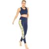 imageWomens Athletic Sportswear Solid Bra Top and Side Floral Legging SetGarden Poppy Yellow