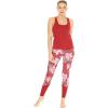 imageHawaii Hangover Womens Athletic Sportswear Solid Tank Top and Patterned Legging SetLotus and Orchid Red