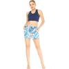 imageWomens Athletic Sportswear Solid Bra Top and Patterned Skorts with Tights SetFirebird Blue White