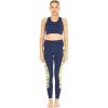 imageWomens Athletic Sportswear Solid Bra Top and Side Floral Legging SetGarden Poppy Yellow