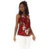 imageHawaii Hangover Womens Hawaiian Spaghetti Strap Top in FloralPineapple Garden Burgundy