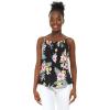 imageHawaii Hangover Womens Hawaiian Spaghetti Strap Top in Hibiscus BlueHibiscus Black