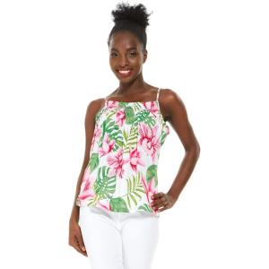 imageHawaii Hangover Womens Hawaiian Spaghetti Strap Top in Wispy CereusLotus and Orchid