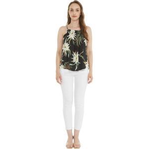 imageHawaii Hangover Womens Hawaiian Spaghetti Strap Top in Wispy CereusWispy Cereus Black