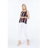 imageHawaii Hangover Womens Hawaiian Tank Top in Pink Hibiscus VinePink Black Hibiscus Vine