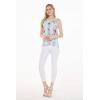 imageHawaii Hangover Womens Hawaiian Tank Top in Pink Hibiscus VinePink Turquoise Hibiscus Vine