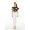 imageWomens Hawaiian OffShoulder Smock Top in RafelsiaBlack Rafelsia