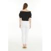imageWomens Hawaiian OffShoulder Smock Top in SolidSolid Black
