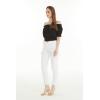 imageWomens Hawaiian OffShoulder Smock Top in SolidSolid Black
