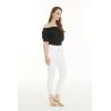 imageWomens Hawaiian OffShoulder Smock Top in SolidSolid Black