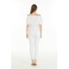 imageWomens Hawaiian OffShoulder Smock Top in SolidSolid White