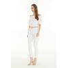 imageWomens Hawaiian OffShoulder Smock Top in SolidSolid White
