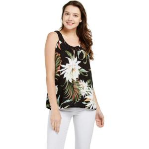imageHawaii Hangover Womens Hawaiian Tank Top in Wispy CereusWispy Cereus Black