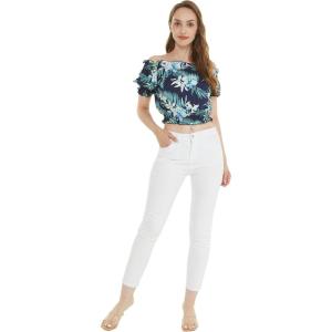 imageWomens Hawaiian OffShoulder Smock Top in Orchid BreezeOrchid Breeze Navy