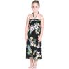 imageMatching Hawaiian Luau Mother Daughter Halter Dress in Hibiscus BlackHibiscus Black