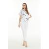 imageWomens Hawaiian Lady Aloha Shirt in Classic White MapClassic White Map