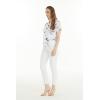 imageWomens Hawaiian Lady Aloha Shirt in Classic White MapClassic White Map