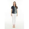 imageWomens Hawaiian Lady Aloha Shirt in Orchid Paradise NavyOrchid Paradise Navy