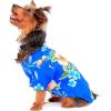 imageHawaiian Matching Pattern Dog Bandana in Hibiscus Black Size LargeHibiscus Blue