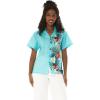 imageWomens Hawaiian Lady Aloha Shirt in Orchid Paradise NavyOrchid Paradise Turquoise