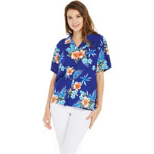 imageHawaii Hangover Womens Hawaiian Aloha Shirt in HibiscusHibiscus Blue
