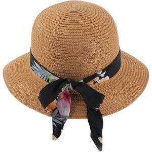 imageLady Beach Sun Hat with Tropical Print Bands