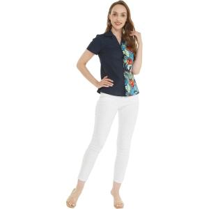 imageWomens Hawaiian Lady Aloha Shirt in Orchid Paradise NavyOrchid Paradise Navy