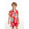imageBoy Hawaiian Shirt or Cabana Set in Blue SunsetHibiscus Red