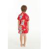imageBoy Hawaiian Shirt or Cabana Set in Blue SunsetHibiscus Red