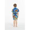 imageHawaii Hangover Boy Aloha Luau Shirt Cabana Set in Sunset with DolphinSunset With Dolphin  Blue
