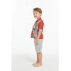 imageHawaii Hangover Boy Aloha Luau Shirt Cabana Set in Wispy Cereus BlackOrchid Paradise in Red