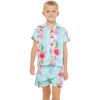 imageHawaii Hangover Boy Aloha Luau Shirt Cabana Set in Pink Hibiscus VinePink Turquoise Hibiscus Vine