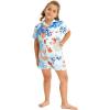 imageHawaii Hangover Boy Aloha Luau Shirt Cabana Set in Simply Blue PalmsFlowering Koi Blue