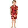 imageHawaii Hangover Boy Aloha Luau Shirt Cabana Set in Sunset with DolphinSunset With Dolphin  Red
