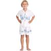 imageHawaii Hangover Boy Aloha Luau Shirt Cabana Set in White with Blue HibiscusWhite With Blue Hibiscus