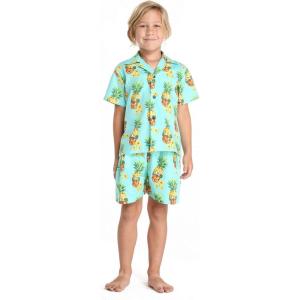 imageHawaii Hangover Boy Aloha Luau Shirt Cabana Set in Halloween Pineapple Skull with SunglassesHalloween Pineapple Skull With Sunglasses