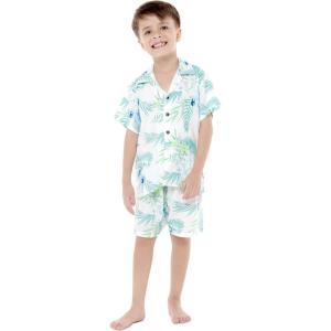 imageHawaii Hangover Boy Aloha Luau Shirt Cabana Set in Pineapple Garden NavyOrchid Breeze White