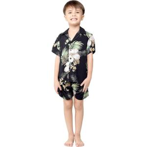 imageHawaii Hangover Boy Aloha Luau Shirt Cabana Set in Pineapple Garden NavyPineapple Garden Black