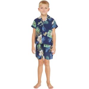 imageHawaii Hangover Boy Aloha Luau Shirt Cabana Set in Pineapple Garden NavyPineapple Garden Navy
