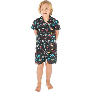 imageHawaii Hangover Boy Aloha Luau Shirt Cabana Set in Vintage Tropical ToileFlamingo Party Black