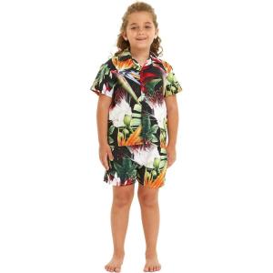 imageHawaii Hangover Boy Aloha Luau Shirt Cabana Set in Wispy Cereus BlackTropical Twilight