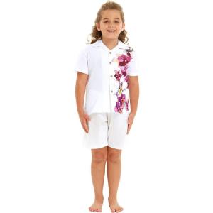 imageHawaii Hangover Boy Aloha Luau Shirt Cabana Set in Wispy Cereus BlackWatercolor Orchid