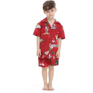 imageHawaii Hangover Boy Aloha Luau Shirt Christmas Shirt Cabana Set in Red SantaChristmas Dress Santa Red