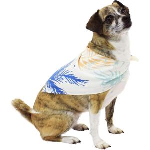 imageHawaiian Matching Pattern Dog Aloha Shirt in Sandy Beach Size MediumBandana in Sandy Beach Beige